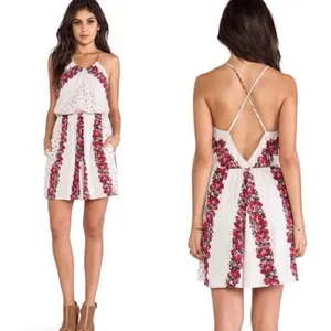 FREE PEOPLE Simona Halter Rose Floral‎ Mini Dress thumbnail 2