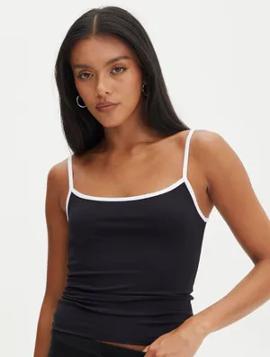 Glassons black cami tank thumbnail 1