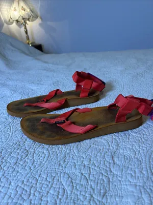 Teva Red/Orange Strap Toe-Loop Sandals thumbnail 2