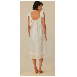 NEW Farm Rio Eyelet Embroidered Midi Dress Size XS thumbnail 3