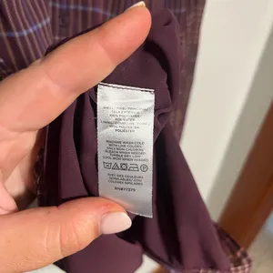 Ann Taylor Burgundy Plaid Blouse thumbnail 4
