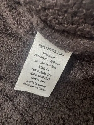 Barefoot Dreams Cozychic Lite Ribbed Shrug Cardigan‎ L/XL thumbnail 5