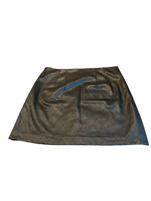 LOFT quilted faux leather skirt thumbnail 4