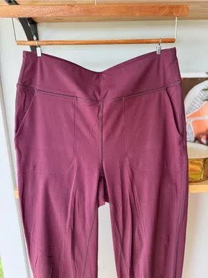 CRZ YOGA Butterluxe Burgundy Plum High-Rise Jogger Pants Sz Small thumbnail 6