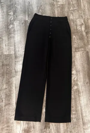 ZARA Buttoned Wool Wide Leg Pants Size S thumbnail 1