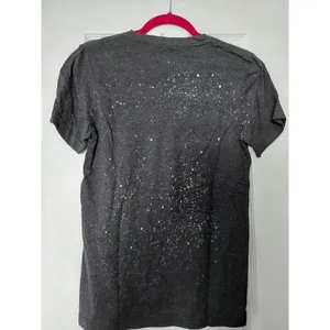 The Mountain Anti Spice Pumpkins T-Shirt Gray Splatter V-Neck Womens S Cotton Bl thumbnail 3