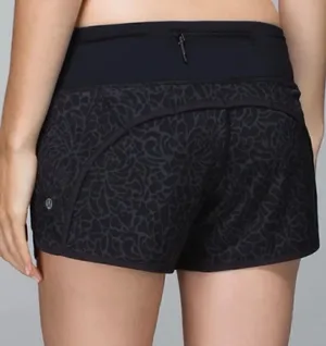 Lululemon Run Times Short 4-Way Stretch Petal Camo Black Size 4 thumbnail 1