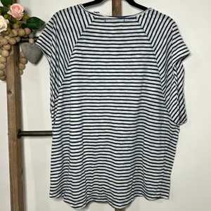 We the Free Oversized Blue White Striped Shirt Size Medium‎ thumbnail 5