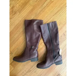 Cole Haan Womens Leather Knee Zip Up Waterproof Boots Brown Size 5 B‎ thumbnail 3