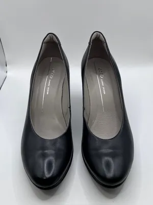 Ecco Shoes Womens Sz 38 US 7-7.5 Sculptured 75 Black Leather Pumps thumbnail 3