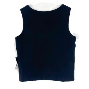 NWT Jones & Co New York Sleeveless Faux Crossover Hem Top Black Size Small S NEW thumbnail 8