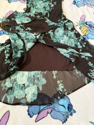 Vintage Y2k Connected Apparel Floral Beaded Dress S Whimsigoth Fairycore 90s thumbnail 11