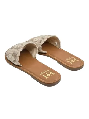 new Haute Hippie ✌︎︎ Rianne Crochet Mandala Flat Sandals Slides ✌︎︎ Cream ✌︎︎ 7M thumbnail 5