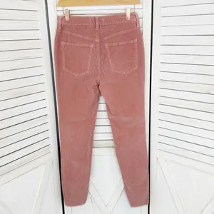 We The Free Free People Raw Hem Corduroy Ankle Skinny Pants‎ Dusty Rose Pink 27 thumbnail 2