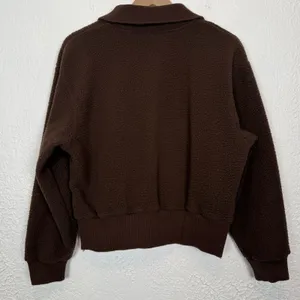 Varley Roselle Half Zip Fleece Pullover Sweater Dark Truffle Size Small thumbnail 4