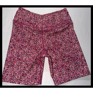 Sage‎ Collective Biker Shorts Womens Medium Pink Floral High Rise Athletic Yoga thumbnail 7