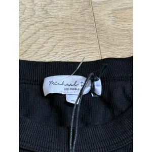 NWT Michael Stars‎ Wren ruched midi ultra rib Black high neck stretch size XL thumbnail 4