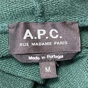 A.P.C Womens Green Long Sleeve Hoodie Hooded Pullover Sweater Sweatshirt Top M thumbnail 4