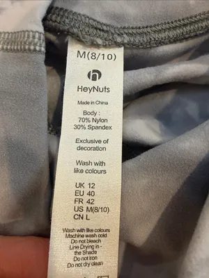 Heynuts High-Waist Tie-Dye Leggings - Medium in Light Gray - C47-004 thumbnail 2