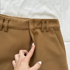 Zara Mini Skirt Womens XS Brown‎ Pockets Officechic Corpcore Business Casual thumbnail 3