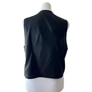 Vintage ‘90s Sostanza Contemporary Apparel Black & Red V-Neck Button Front Vest thumbnail 4