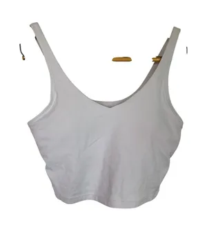 Source Unknown Sports Bra Womens Longline Padded Crop Tank Yoga Bras Workout Fitness Top thumbnail 1