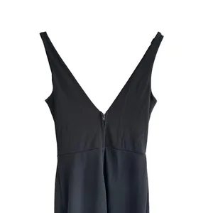 City Studio Black Formal Dress V-Neck Rhinestone Trim Maxi Gown Dramatic‎ Chic thumbnail 5