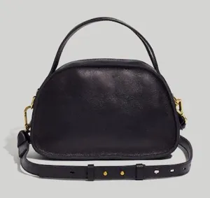 Madewell Sydney Black Leather Zip Top Small Crossbody Bag Convertible thumbnail 1