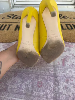 Nine West Bright Yellow Pointed-Toe Pumps thumbnail 5