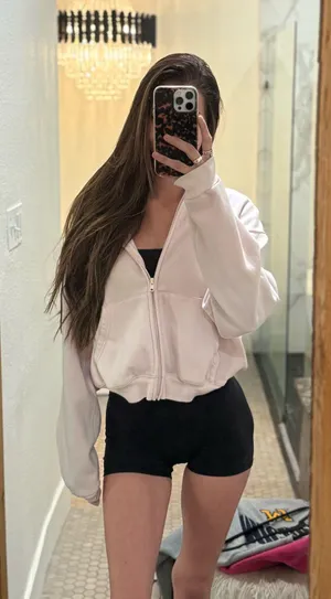 Skims crop zip up thumbnail 1