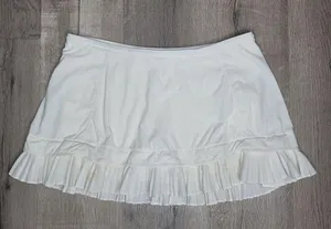 Lululemon City Sky Run By Skirt White size 10 pockets ruffle tennis skirt thumbnail 5
