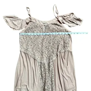 Anthropologie POL Lace Embroidered Go with the Flow Pink Top Size Large thumbnail 8