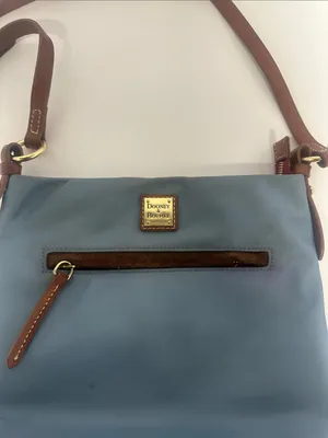 Dooney & Bourke Blue Crossbody with Brown Leather Trim thumbnail 2