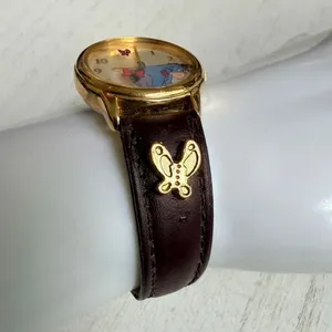 Disney Eeyore Animated Tail Watch Vintage SII Japan Winnie the Pooh Butterfly St thumbnail 2