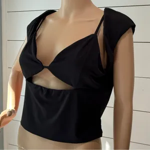 Princess Polly Bolden Crop Top Black Sz 12 thumbnail 6