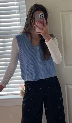 Sweater Vest Blue Size M thumbnail 1