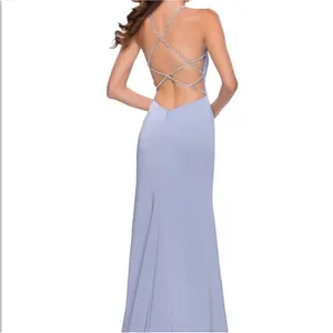 La Femme 29720 Light Blue Strappy Back Gown 10 thumbnail 2