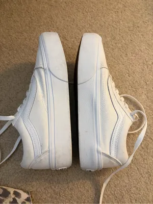 Vans White Canvas Low-Top Trainers thumbnail 4