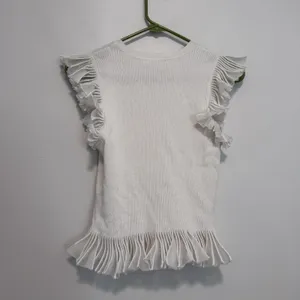 Ulla Johnson NWT Leila Flutter Sleeve and Hem Blouse in‎ Cowrie White Size Large thumbnail 5