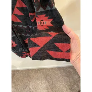 North River Outfitters Long Sleeve Hooded Cardigan Black/Red Women's Size 1X thumbnail 4
