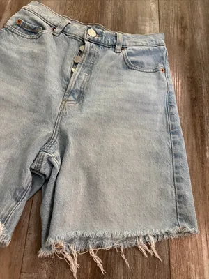 Garage Light Wash Denim Shorts size 25 thumbnail 2