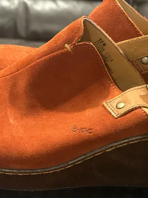 b.o.c. Suede Slingback Clog in Rust Orange Size 10 thumbnail 4