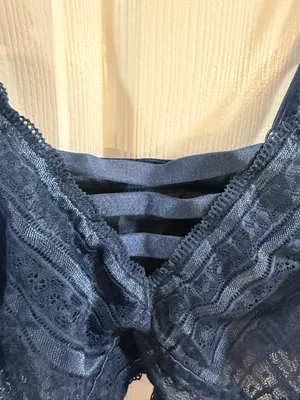 torrid Navy Lace Bralette with Strappy Front Detail thumbnail 3