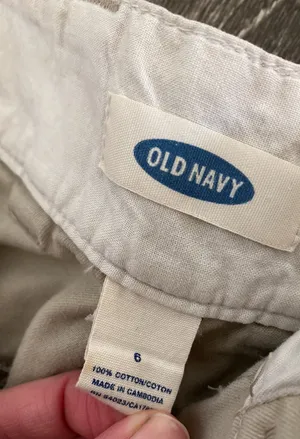 Old Navy Y2k baggy loose utility cargo pants khaki beige tan low rise 6 thumbnail 4