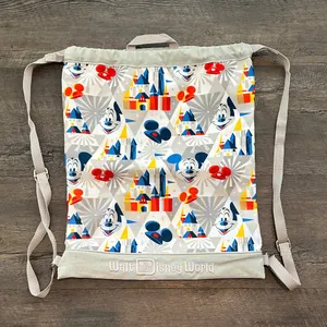Walt‎ Disney World Mickey Mouse Cinch Backpack Bag NWOT thumbnail 1