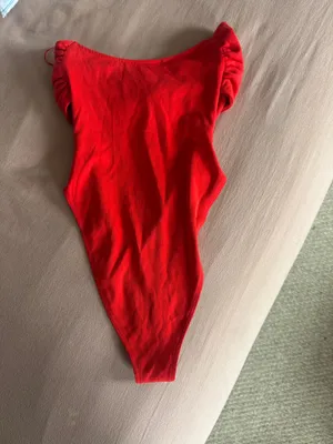 Zara red keyhole bodysuit  thumbnail 2