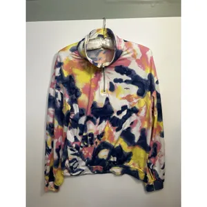 Bobbie Brooks XL Colorful Abstract Half Zip Pullover Stretch Women’s Top Lounge thumbnail 14