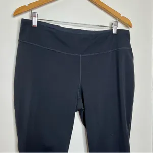 New Balance Black Athletic Workout Leggings Women’s size XL ruching at bottom thumbnail 3