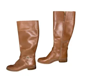 Michael Kors Kincaid Luggage Brown Knee High Riding Boots thumbnail 1