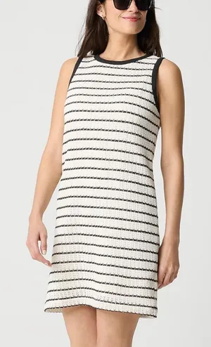 🌟 J. Crew 🌟 Sleeveless Striped Crochet Mini Dress Sz S thumbnail 1